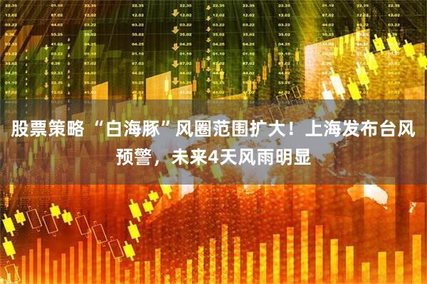 股票策略 “白海豚”风圈范围扩大！上海发布台风预警，未来4天风雨明显
