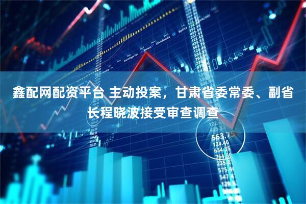 鑫配网配资平台 主动投案，甘肃省委常委、副省长程晓波接受审查调查